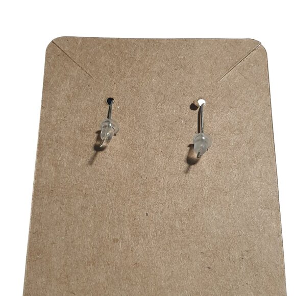 Handmade Red Blue Floral Patterned Acrylic Dangle Earrings Stained Glass Look - Picture 4 of 4